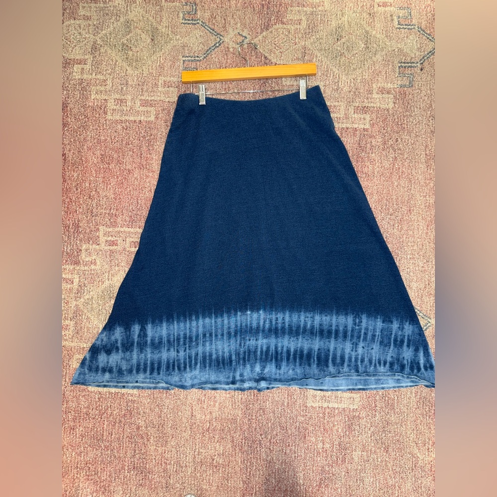 PureJill indigo hombre tiedye maxi skirt jersey knit ALine size small